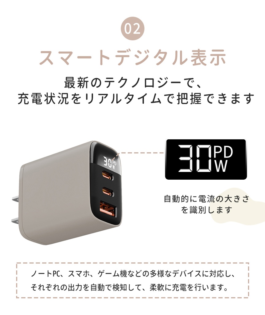 30W急速充電器